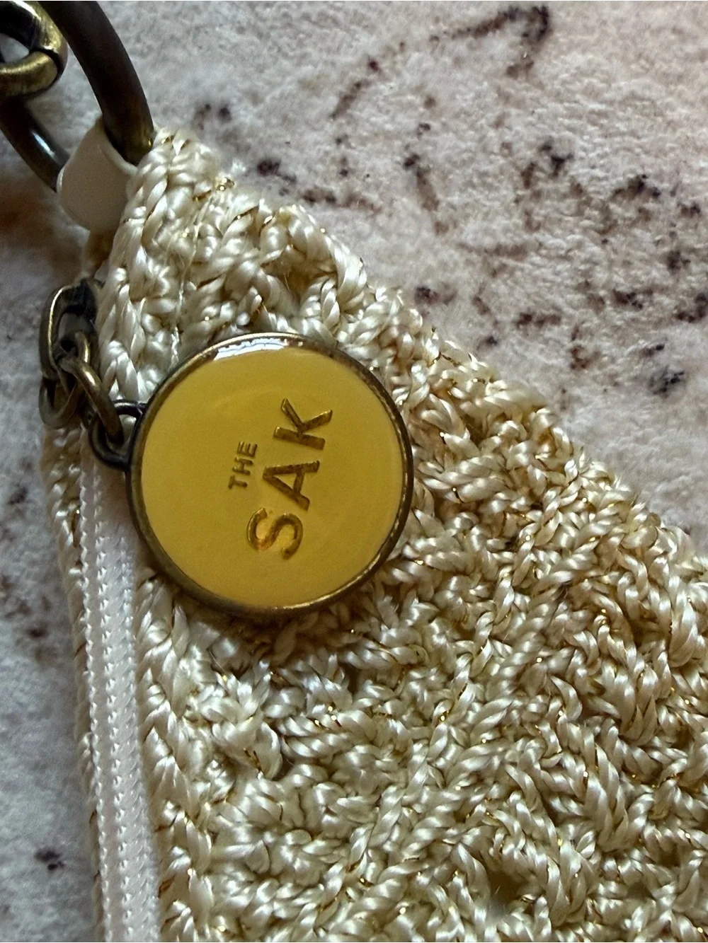 The Sak Woven Cream Hobo Shoulder Bag - Casual Chic Handbag